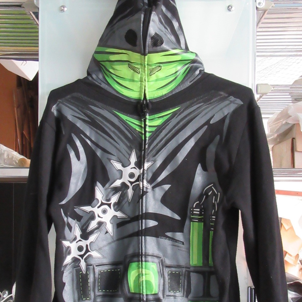 Youth FULL ZIP (zips up head)NINJA SWEATSHIRT